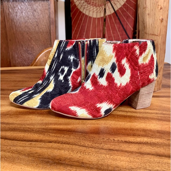 Anthro Velvet Ikat boots - Picture 5 of 15